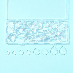 80Pcs 4 Styles Transparent Teardrop Glass Cabochons&nbsp;GGLA-FS0001-08