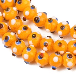 Handmade Bumpy Lampwork Beads Strands&nbsp;LA-CBA05D6-01-05
