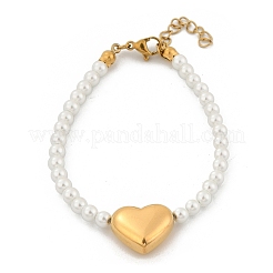 Plastic Imitation Pearl Beads Bracelets for Women&nbsp;BJEW-M056-10G-05