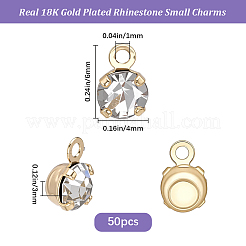 50Pcs Brass Pendants&nbsp;KK-BBC0025-91B