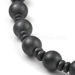 Round Synthetic Non-Magnetic Hematite Beaded Necklaces for Women Men&nbsp;NJEW-E097-06