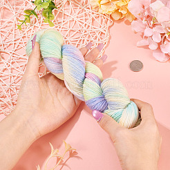 1 Skein 80% Wool 20% Acrylic Fiber Rainbow Segment Dyed Yarn&nbsp;OCOR-TA0003-02D