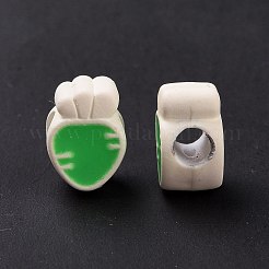 Rubberized Style Acrylic European Beads&nbsp;SACR-E009-02