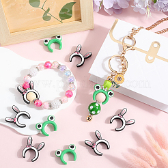 116Pcs 2 Styles Rabbit/Frog Food Grade Silicone Focal Beads&nbsp;SIL-SC0002-34