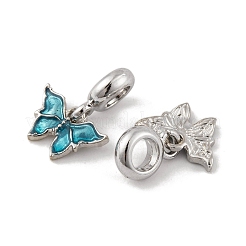 Rack Plating Alloy Enamel European Dangle Charms&nbsp;FIND-C055-12P