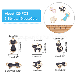 120Pcs 12 Style Alloy Enamel Pendants&nbsp;ENAM-AR0001-17