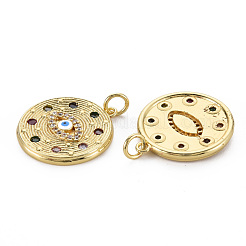 Brass Micro Pave Cubic Zirconia Pendants&nbsp;KK-Q252-081-NF