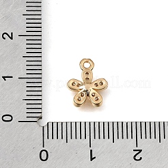 Brass Micro Pave Clear Cubic Zirconia Charms&nbsp;CU-K001-11G