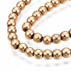 Electroplate Non-magnetic Synthetic Hematite Bead Strands&nbsp;G-Q466-3mm-04
