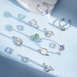 DIY Blank Cuff Ring Making Kit&nbsp;DIY-UN0005-53