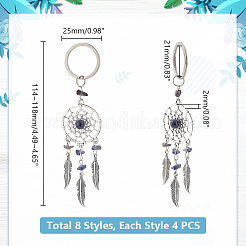 Natural & Synthetic Gemstone Keychain&nbsp;KEYC-PH0002-01