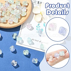 20Pcs 5 Colors Handmade Foil Glass Beads&nbsp;FOIL-YW0001-06