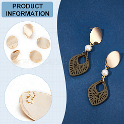 12Pcs Brass Stud Earring Findings&nbsp;KK-BC0010-89