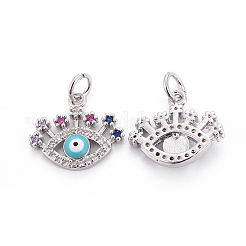 Brass Micro Pave Cubic Zirconia Charms&nbsp;LS-ZIRC-L070-47P
