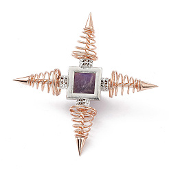 Rose Gold Brass Spritual Energy Generator&nbsp;DJEW-P003-01RG-04