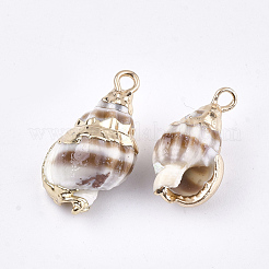 Electroplate Spiral Shell Pendants&nbsp;SSHEL-S262-20