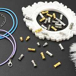 30Pcs 3 Colors Column Brass Screw Clasps&nbsp;FIND-CJ0005-71