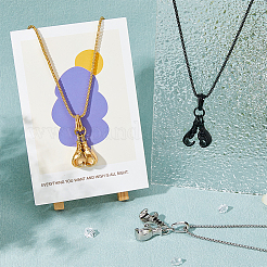 3Pcs 3 Colors Stainless Steel Boxing Glove Pendant Necklaces Set with Box Chains for Men&nbsp;NJEW-FI0001-25