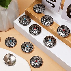12 Sets 3 Colors Zinc Alloy Decorative Rivets&nbsp;BUTT-GF0001-21