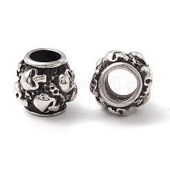 304 Stainless Steel European Beads&nbsp;STAS-M298-25AS