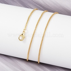 Brass Box Chain Necklaces&nbsp;NJEW-K123-11G