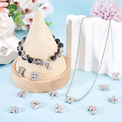 12Pcs 12 Styles Twelve Constellations Brass Micro Pave Clear Cubic Zirconia Pendants&nbsp;KK-TA0008-96P