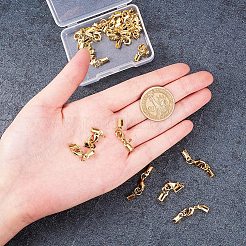 Rack Plating Brass Lobster Claw Clasps with Clip Ends&nbsp;KK-PH0035-33G