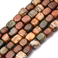 Natural Picasso Stone/Polychrome Jasper Beads Strands&nbsp;G-B155-D10
