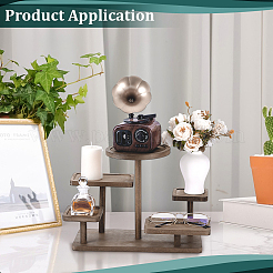 5-Tier Tabletop Wood Plant Storage Display Riser Stands&nbsp;ODIS-WH0038-325A