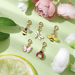 Insect Alloy Enamel Pendant Decoration&nbsp;HJEW-JM02005