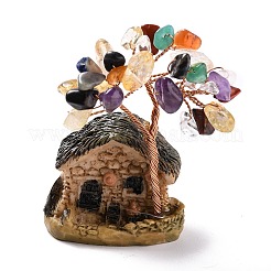 Resin & Natural Mixed Stone Model Ornament&nbsp;DJEW-Z001-01C