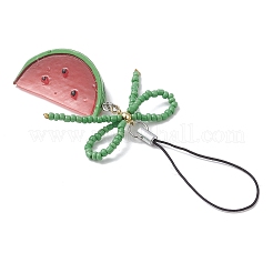 3Pcs Glass Seed & Resin Pendant Decorations&nbsp;HJEW-TA00437