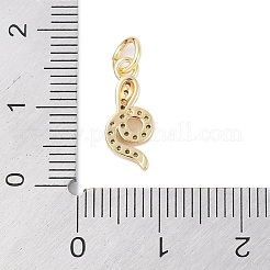 Rack Plating Brass Clear Cubic Zirconia Pendants&nbsp;KK-Z060-01G-01