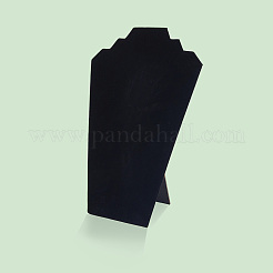 2-Slot Paperboard Covered with Lint Cloth Slant Back Bust Shaped Necklace Display Stands&nbsp;NDIS-WH20015-02A