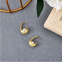 Natural Pearl Teardrop Stud Earrings&nbsp;JE1078A