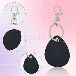 8Pcs 4 Colors PU Leather & Alloy Pendants&nbsp;KEYC-CL0001-37