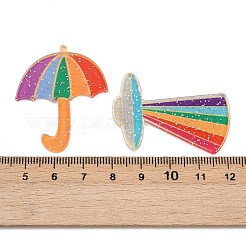 20Pcs 10 Styles Rainbow Theme Acrylic Pendants&nbsp;MACR-FS0002-11