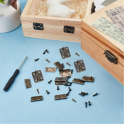 10 Bags Iron Cabinet Drawer Butt Hinges Connectors&nbsp;AJEW-GF0015-57