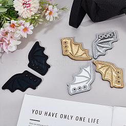 3 Pairs 3 Colors Polyester & Resin & PET Bat Wing Shoe Decorations&nbsp;FIND-GO0003-84