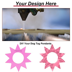 Transparent Blank Acrylic Pet Dog ID Tag&nbsp;PALLOY-AB00041