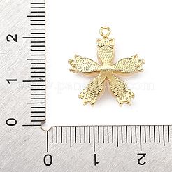 Brass Micro Pave Cubic Zirconia Pendants&nbsp;KK-K371-43G