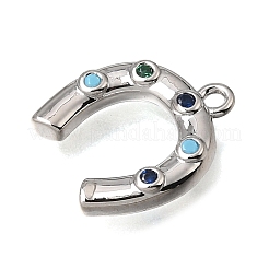 Brass Micro Pave Colorful Cubic Zirconia Charms&nbsp;KK-K427-18P-01