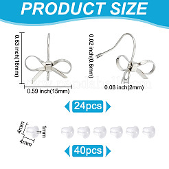 24Pcs Brass Earring Hooks&nbsp;KK-GO0001-46