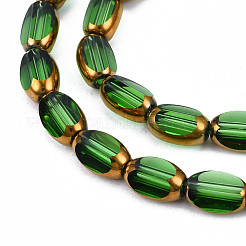 Electroplate Glass Beads Strands&nbsp;EGLA-N008-015G