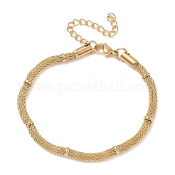 3MM 304 Stainless Steel Round Mesh Chain Bracelets&nbsp;SA-CBA2696-17G
