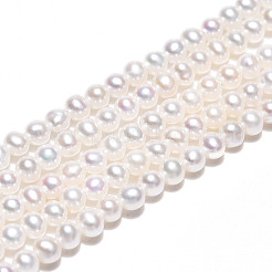 Natural Nucleated Pearl Beads Strands&nbsp;PEAR-N016-02B