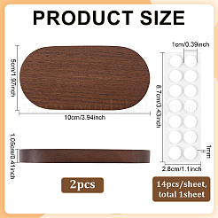 1Pc Oval Wood Display Pedestals&nbsp;AJEW-WH0485-37A