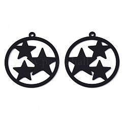 Spray Painted Alloy Pendants&nbsp;PALLOY-S125-080A-NR