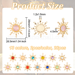 26Pcs 13 Colors Transparent Resin Pendants&nbsp;FIND-OC0002-72