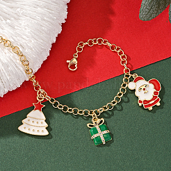 Christmas Brass Enamel Charm Bracelets&nbsp;RL1643